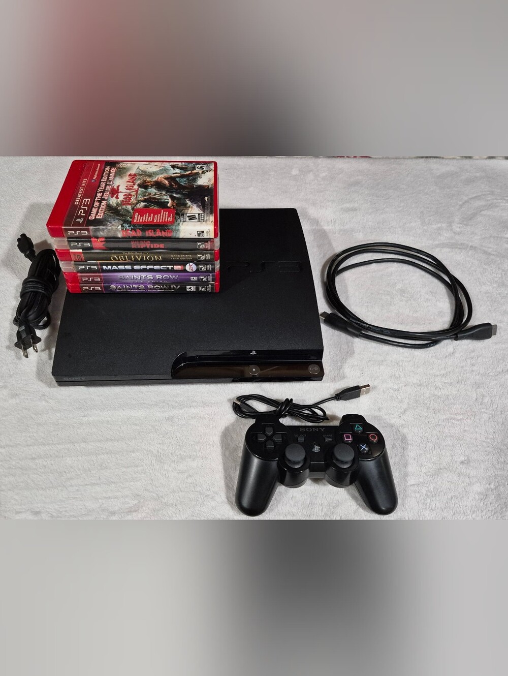 Sony PS3 320GB Console + 6 Games + Original Playstation 3 Controller + Cords